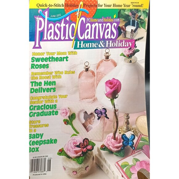 Plastic Canvas Magazine June 2002 Issue 90 Home & Holiday - Picture 1 of 1